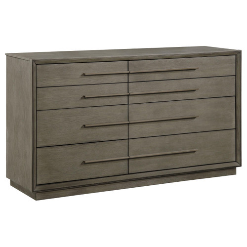 Coaster Home Furnishings - Durango - Wood - 8-Drawer Dresser with Extra-Long Drawer Pulls, Taupe Oak Finish