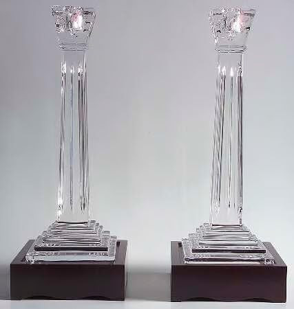 WATERFORD Americas Heritage Collection George Washington Pair (2) Candle Holders