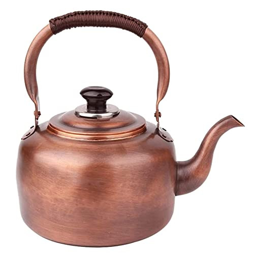 Vintage Copper Whistling Tea Kettle - Classic Stovetop Teapot