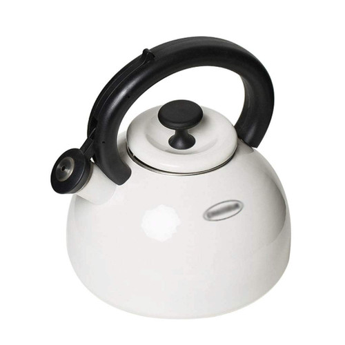 On Steel Tea Kettle, Porcelain Enameled Teapot