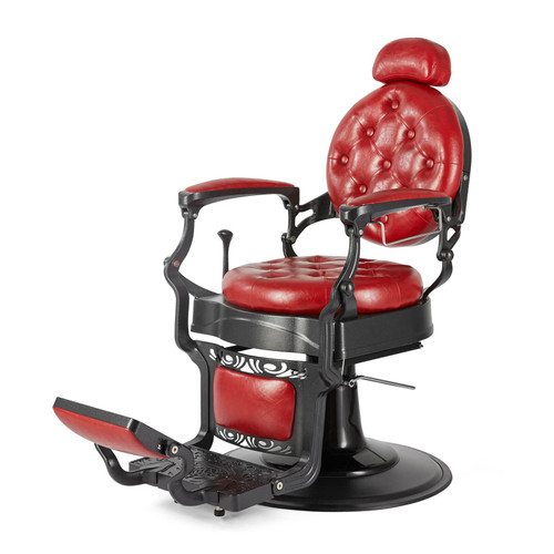 OmySalon Vintage Barber Chair Red All Purpose Heavy Duty