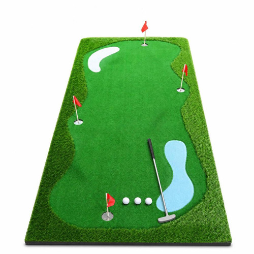 Aymzbd Indoor Golf Putting Green for Beginner Golf Training & Leisure Exercise, Standard, Medium Speed, 2.0 * 5.0m