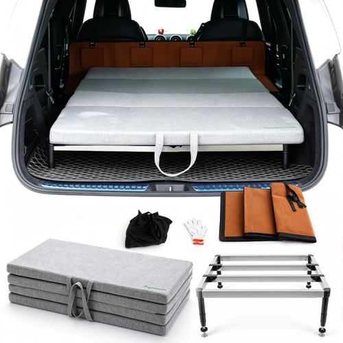 SUV Sleeping Foldable Foam Mattress with Adjustable Leveling Bracket Set