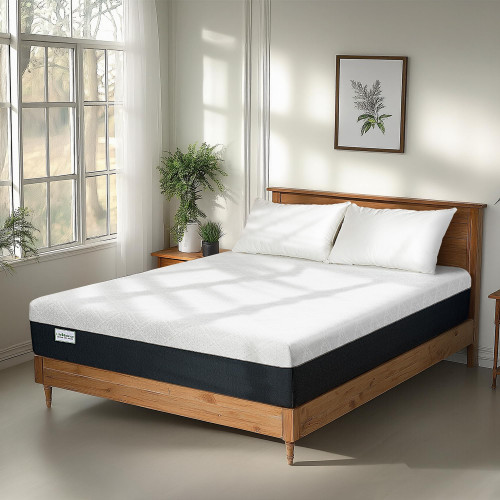 Queen Bed Mattress, 12 Inch Cooling Gel Memory Foam Mattress for Pressure Relief, Made in USA