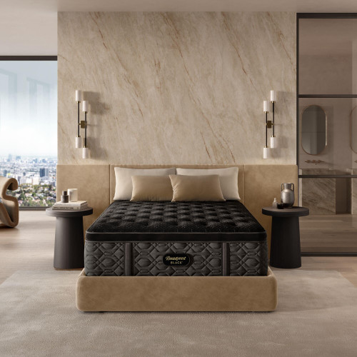 Beautyrest Black Series Three 16.75" Plush Pillow Top King Mattress, Made in the USA with global components