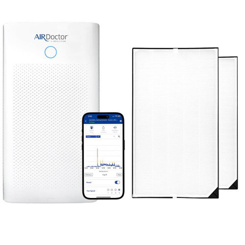 AIRDOCTOR AD5500i SMART 4-in-1 Air Purifier for Extra Large Spaces & Large Rooms- UltraHEPA, Carbon
