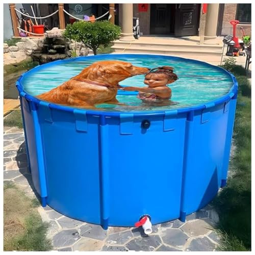 Round Canvas Koi Pond & Family Pool - Versatile Outdoor Fish Farming, Pet Bathing & Kids Wading Pool