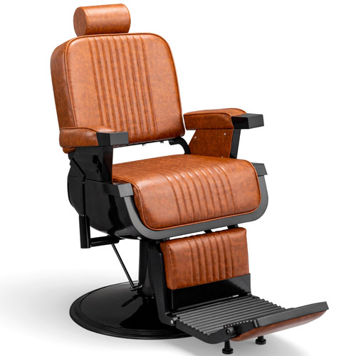 Heavy Duty Vintage Barber Chair, Brown