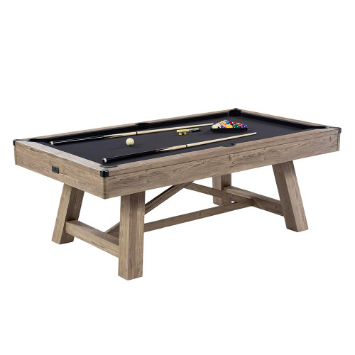 Barrington Billiards Pinecrest 7 Ft Rustic Pool Table with Accessories | Rustic Wood Finish