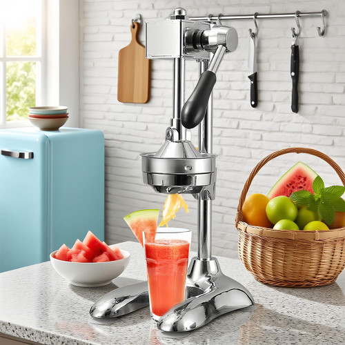 Manual Cast Iron Juicer - Stainless Steel Lemon & Lime Squeezer, Citrus Press
