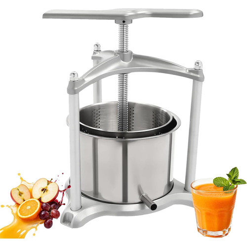 Manual Fruit Press Juicer, 6L Stainless Steel