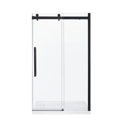 Pemberly Row Soft-Close Sliding Shower Door, 48" x 78.75", Oil-