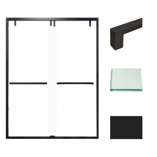 Transolid Eden 56 to 60 in. W x 80 in. H Semi-Frameless Bypass Sliding