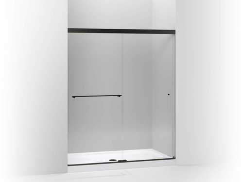 shower door, 76"H x 56-5/8 – 59-5/8"W, with 5/16" thick