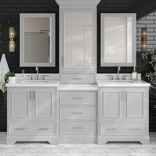 Vanity with Sink,Solid Wood, 1.5-inch Italian Carrara Marble