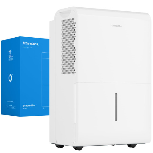 hOmeLabs Dehumidifier 7,000 Sq Ft 50 Pint (MAX 120 Pint at 95°F, 90% RH) WIFI