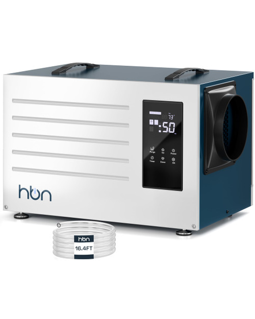 HBN Crawl space Dehumidifier 125 Pints with Pump and Drain Hose, Industrial Dehumidifier for Basement and Commercial up to 5900 Sq. Ft