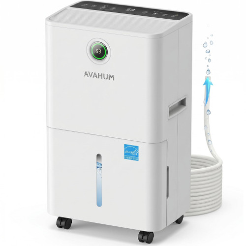 7000 Sq.Ft Commercial Dehumidifier with Drain Hose for Home,Industrial Large Rooms 2.1 Gal Tank,24H Timer