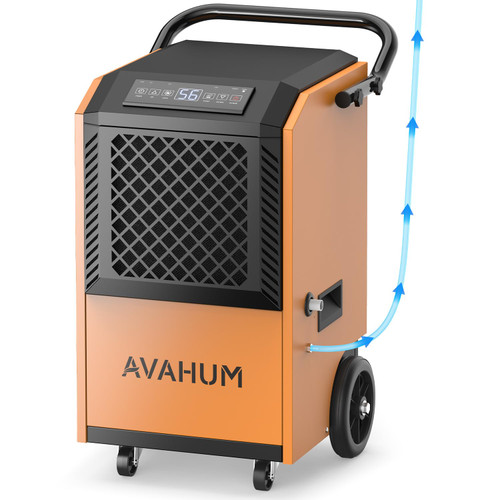 Industrial Dehumidifier for Basement & Warehouse,7500 Sq.Ft Large Dehumidifier with Drain Hose,24H Timer, Auto Restart Defrost