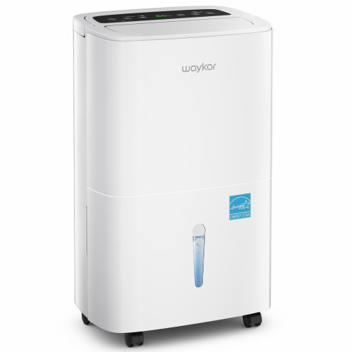 Waykar 140 Pints Energy Star Dehumidifier for Basement up to 6,500 Sq. Ft. Self-Drying, 1.85-Gallon Water Tank with Drain Hose