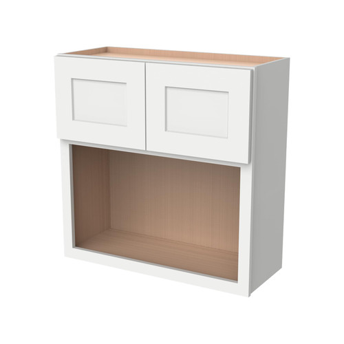 Wall Microwave Cabinet with Open Shelves – Shaker Style