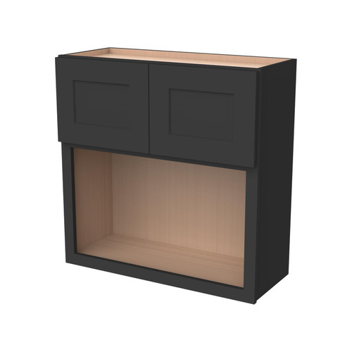 30" Microwave Cabinet with Open Shelves