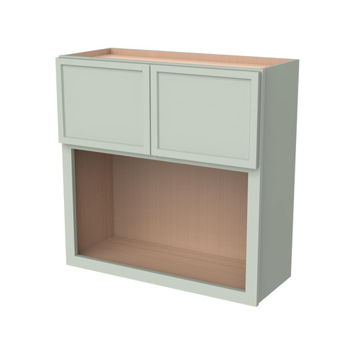 30" Microwave Cabinet with Open Shelves - American Design