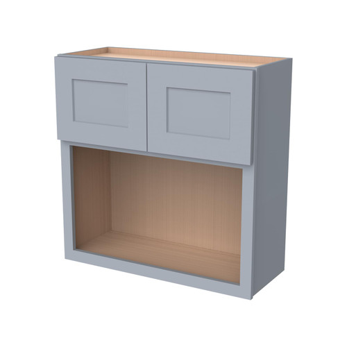 30" Microwave Cabinet with Open Shelves