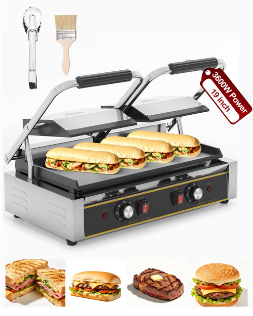 Commercial Panini Press - 3600W Electric Panini Grill