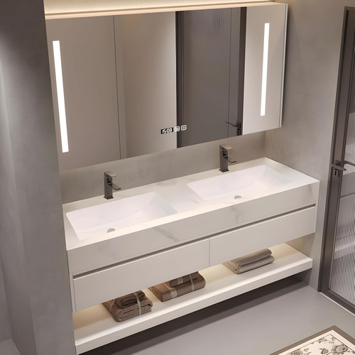 92" Bathroom Vanity with Sink, Double Sink Bathroom Vanity