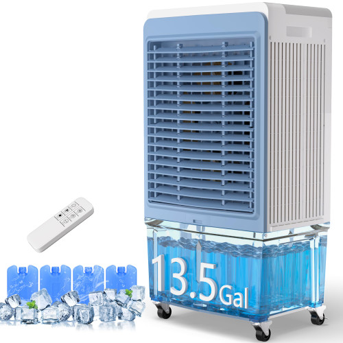 Uthfy 6000 CFM Swamp Cooler Air Conditioner, Outdoor Evaporative Air Cooler with 13.5 Gal Water Tank, Remote