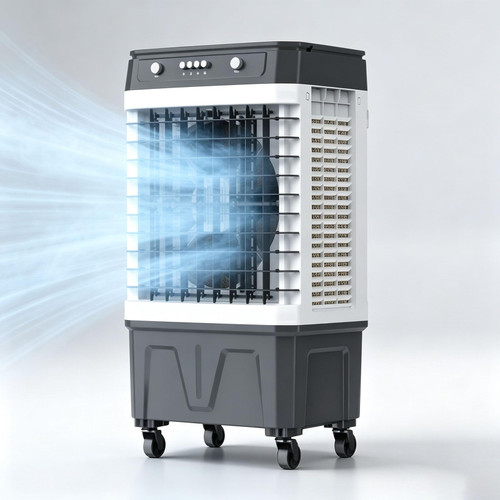Evaporative Air Cooler, Swamp Cooler 30L L, Garage Ac Unit No Window, 120° Oscillation, 12H Timer, Remote