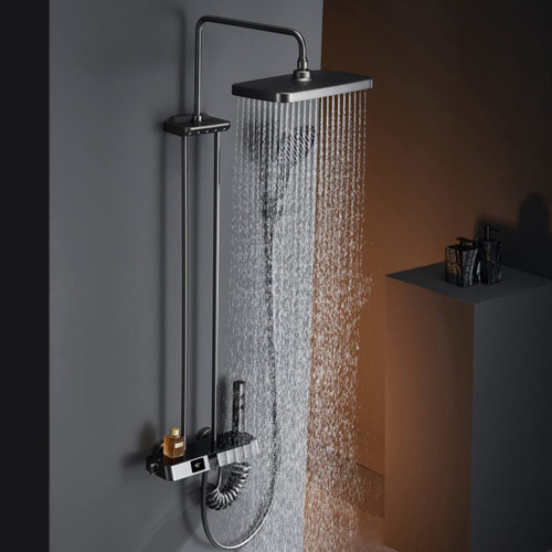 Display, 5 Functions Shower Fixture Wall Mounted, Bath Tub
