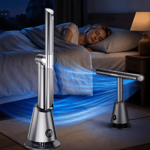 Bed Cooling Fan Under Sheets,Bladeless Tower Fan for Bedroom, Floor Fan