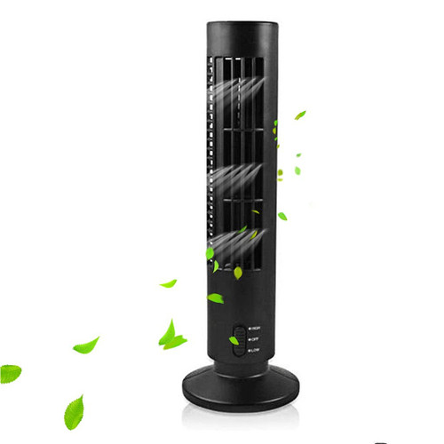 Portable Tower Fan Quiet Bladeless 2 Speed Air Conditioner Vertical Cooler For Indoor