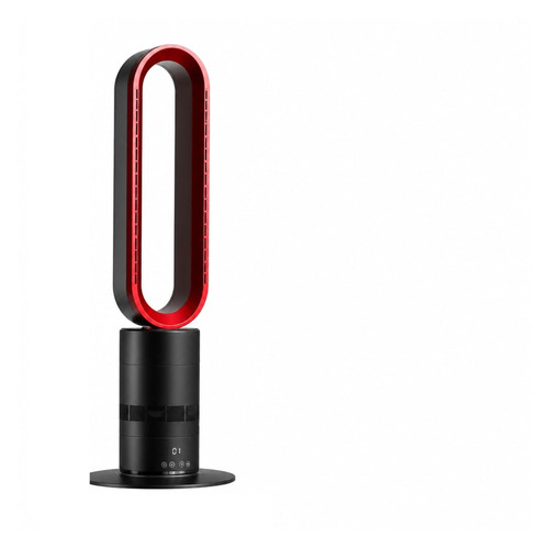 Fan for Bedroom, Bladeless fan tower air purifier heater cooler,Standing Fans(Red)