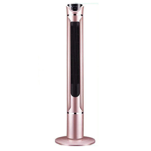BBYYDS Fan Floor Home Remote Control Water Adding Long Tower Low Bass Leafless Cold Portable