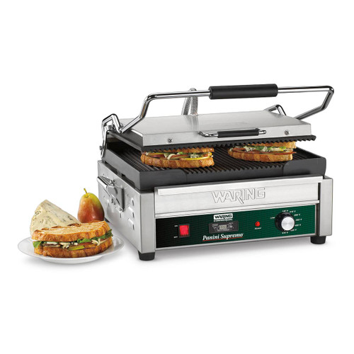 Panini Supremo Large Ribbed Panini Grill