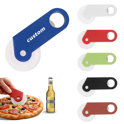 Custom Pizza Cutter with Bottle Opener - Premium Stainless Steel