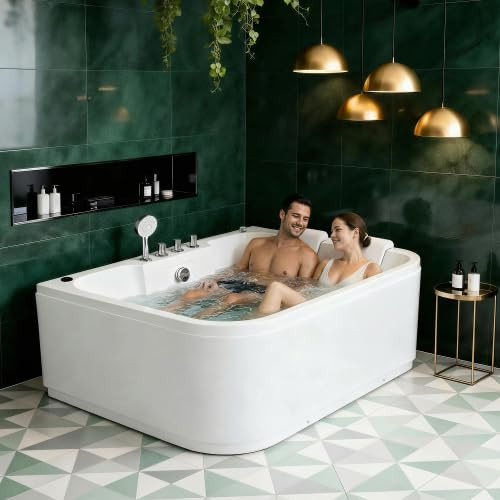 Person Hot Tub Spa Jetted Soaking Freestanding Acrylic 61 Inch Massage