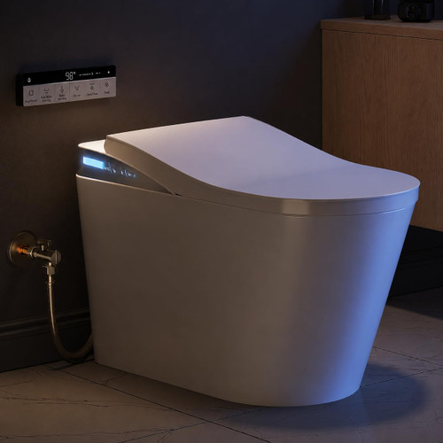 Smart Toilet with Bidet Built-in, Dual Nozzle Feminine Wash & Rear Wash,
