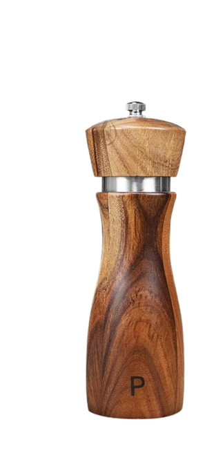 2 Pack Acacia Wood Salt and Pepper Grinder Set