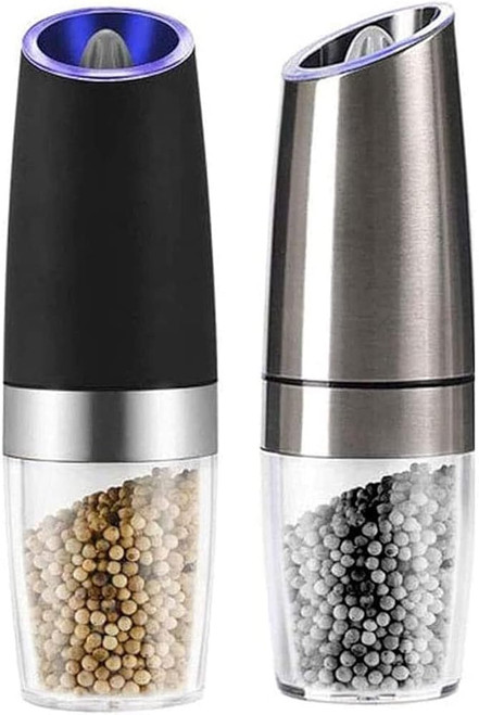Electric Salt & Pepper Grinder Set Automatic Adjustable Shakers