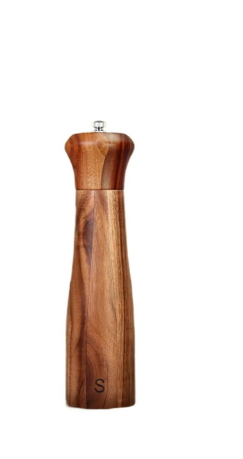 2 Pack 10 Inch Acacia Wooden Salt and Pepper Grinder Set