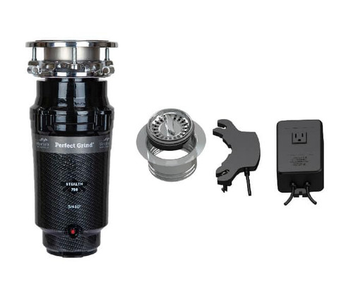 Mountain Plumbing, MT777BF/PVD, Batch Feed Waste Disposer System Kit with 3-Bolt Mount 3/4 HP Disposer