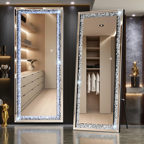 Hasipu 69”×26” Full-Length Mirror with Lights  for Living Room Bedroom