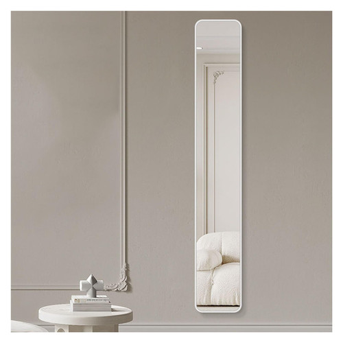 Slim Full-Length Mirror 120x30cm - Recular Wall Mirror for Smals, White Design, Perfect for Bedrooms