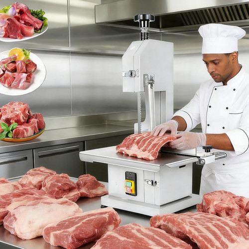 2500W Bone Meat Bandsaw Machine Electric Frozen Meat Cutter