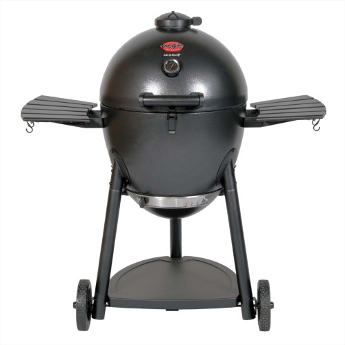 Charcoal Grill and Smoker with Cast Iron Grates