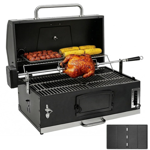 29-Inch Oversize Cooking Area Charcoal Grill, Electric rotating grill